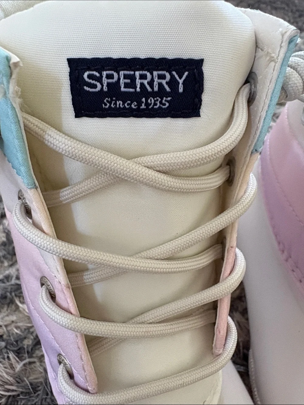 New Perry Saltwater Duck Boots Pastel Multi Youth 5M EUR 37 Fit US Women’s 6 UK4